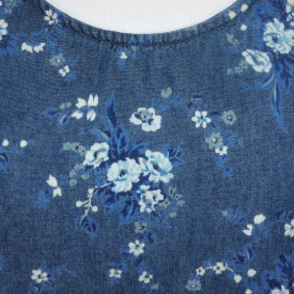 Coldwater Creek Denim Blue Floral VACATION… - Picture 6 of 13